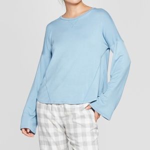 🧡 3/$15 XXL last 1❣️ Windstorm Blue cozy bell sleeve shirt